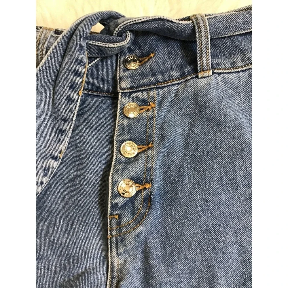 PacSun Button‎ Fly Blue Jean High Waist Shorts Size 24